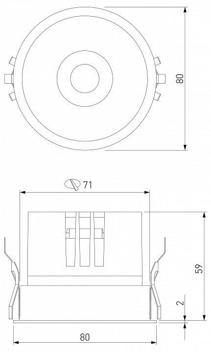 Встраиваемый светильник Elektrostandard Forte a069412