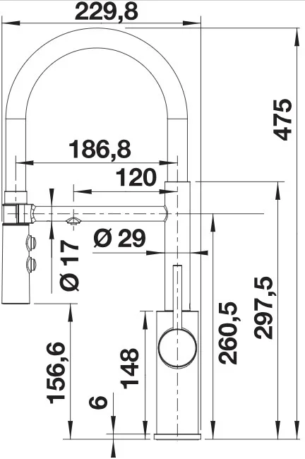 Смеситель 3-в-1 Blanco CATRIS-S Flexo Filter 526706 нержавеющая сталь