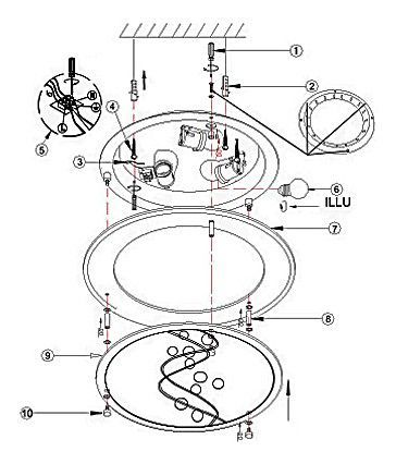 Накладной светильник Globo Ballerina I 48090-3