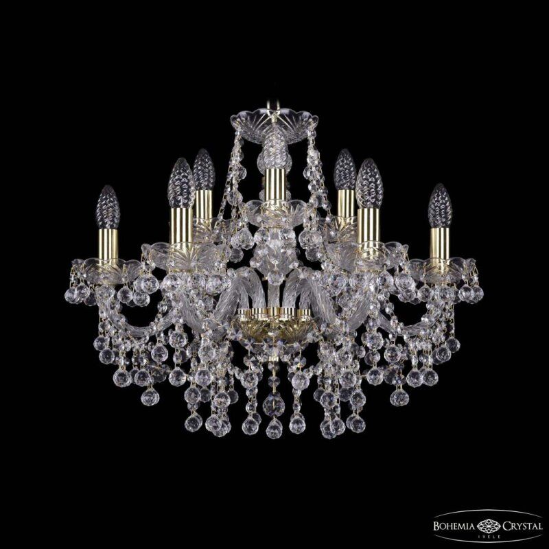 Подвесная люстра Bohemia Ivele Crystal 1409 1409/6+3/195 G