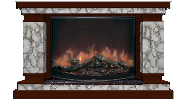 Комплект из электрокамина напольного и портала (143x45x82.5 см) Лорд Карелия Rondo 36 ЛО000033