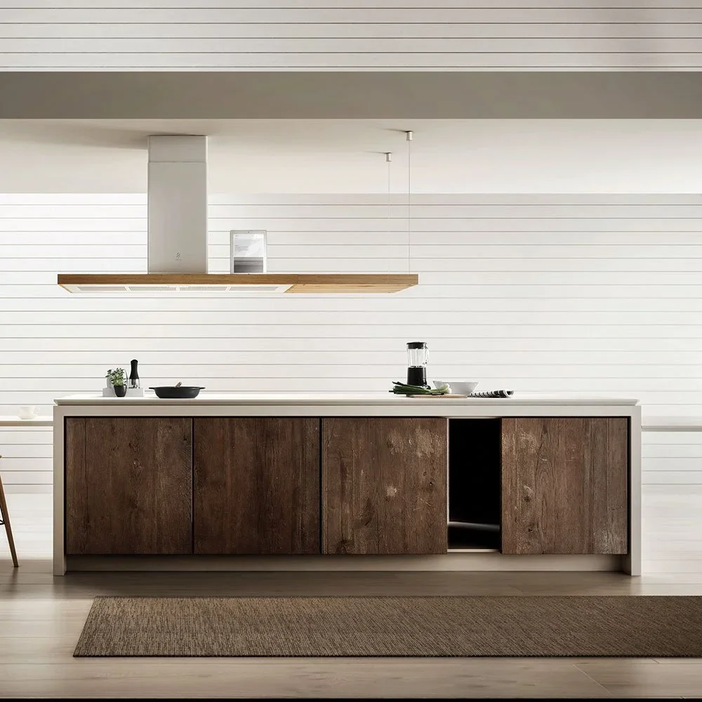 Вытяжка Elica Био Остров Белый и Дуб с аспирацией 120х53 (Bio Island WH/A/120X53 Rovere)
