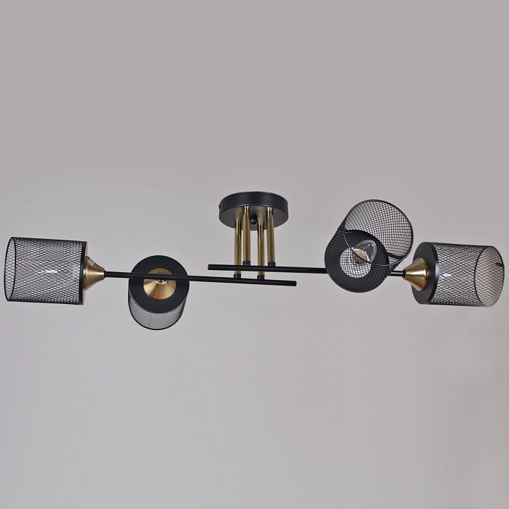 Люстра на штанге Reluce  38460-0.3-04 BK+COPPER