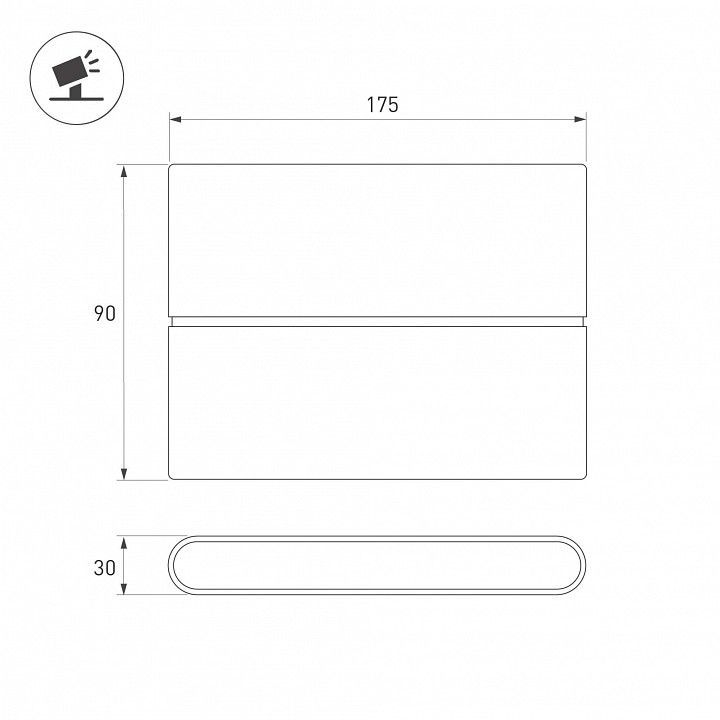 Накладной светильник Arlight SP-FLAT 063611