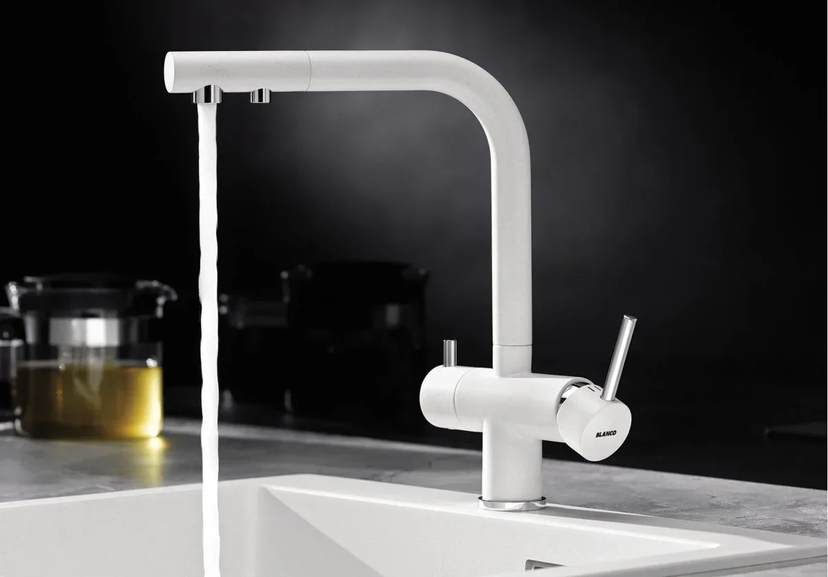 Смеситель Blanco FONTAS II 526943 Silgranit мягкий белый