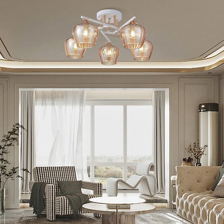 Потолочная люстра Arte Milano AMALFI-329508 329508/5 WH+FG