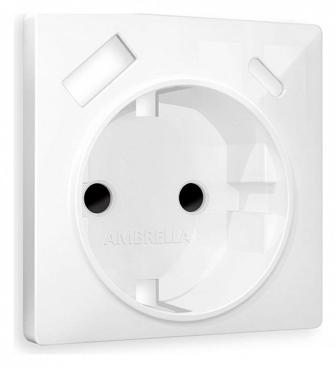 Накладка для розетки с заземлением и со шторками и 2хUSB type A и C Ambrella Volt ALFA AP1100