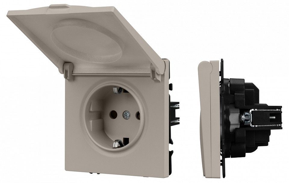 Розетка влагозащищенная с заземлением с крышкой, без рамки Arlight SCT-NOBE 059440