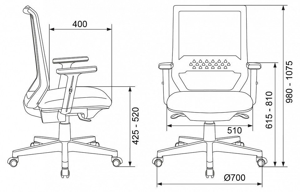 Кресло компьютерное Бюрократ MC-611N