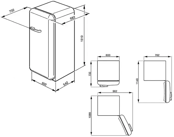 Холодильник SMEG FAB28CCCP