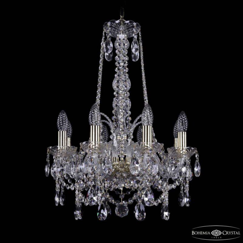 Подвесная люстра Bohemia Ivele Crystal 1411 1411/8/141/h-62 G