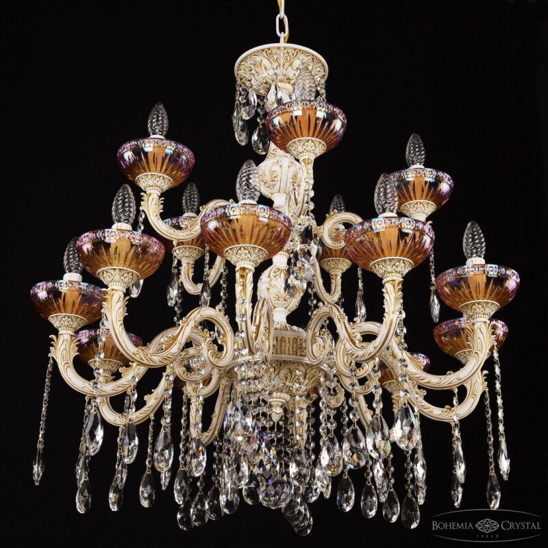Подвесная люстра Bohemia Ivele Crystal AL7901 AL79101/10+5/250/2D A WMG P Shampan/M-1G