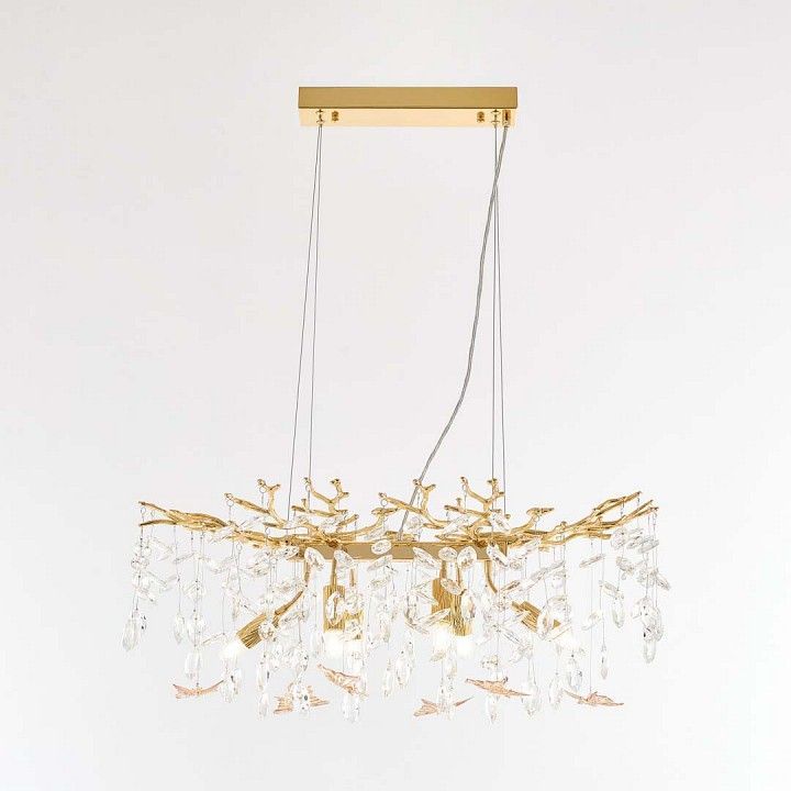 Подвесная люстра Arte Milano Веточка 230210.700.6.E14.D2 GD BUT-Amber