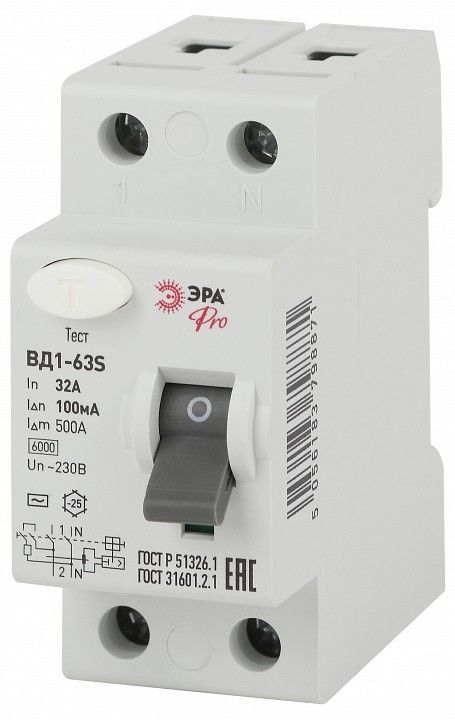 Устройство защитного отключения 2P Эра ВД1-63S NO-902-153
