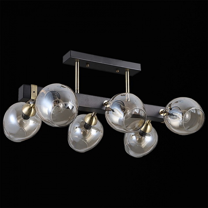 Люстра на штанге ILLUMICO  IL9736-6CSQ-79 BK AB