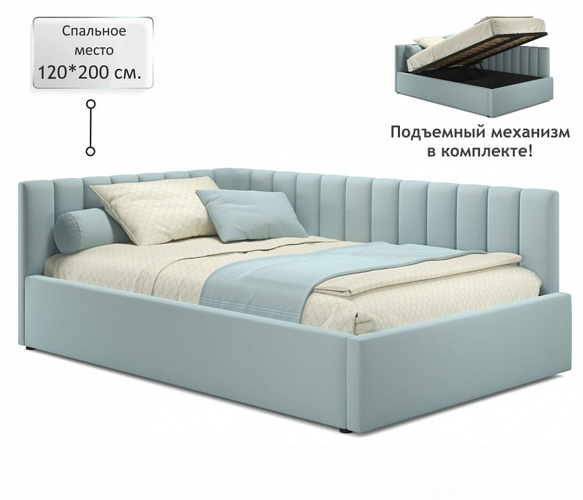 Кровать полутораспальная Milena 2000x1200 с ПМ