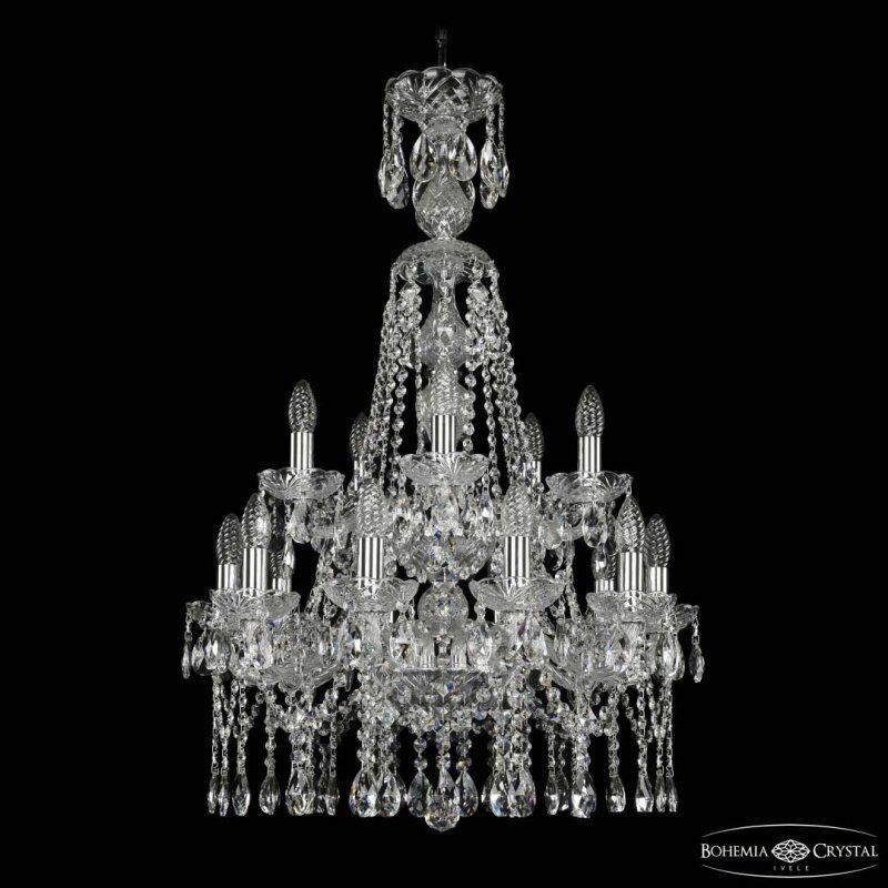 Подвесная люстра Bohemia Ivele Crystal 1413 1413/10+5/200/XL-90/2d Ni