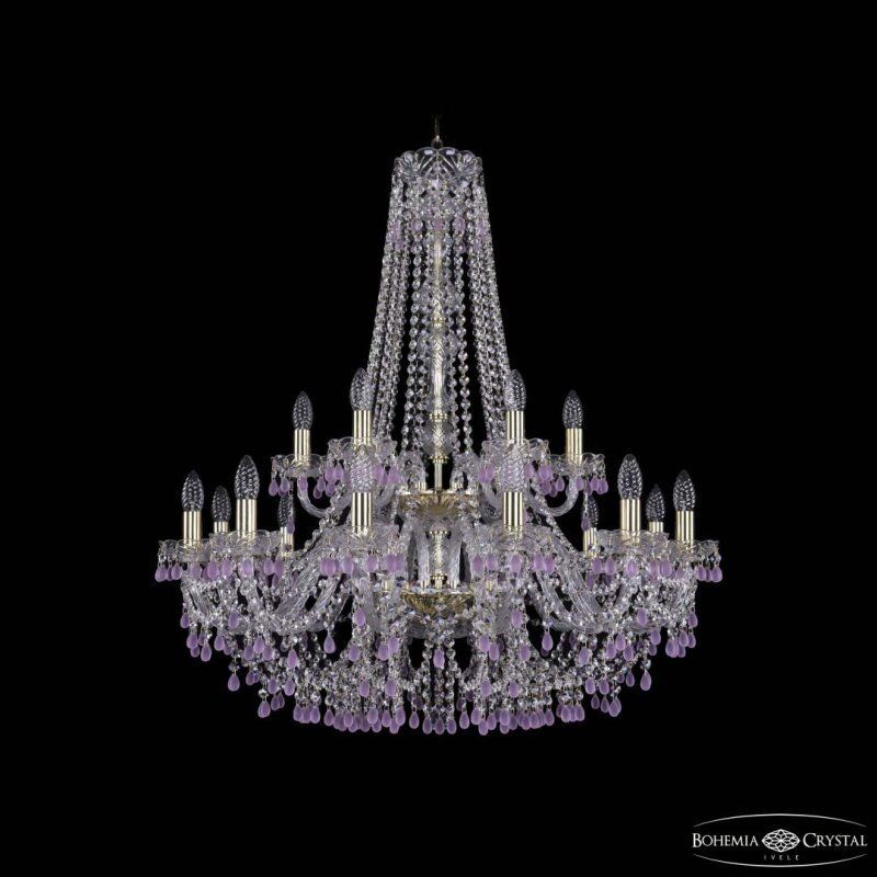 Подвесная люстра Bohemia Ivele Crystal 1410 1410/12+6/300/h-95/2d G V7010