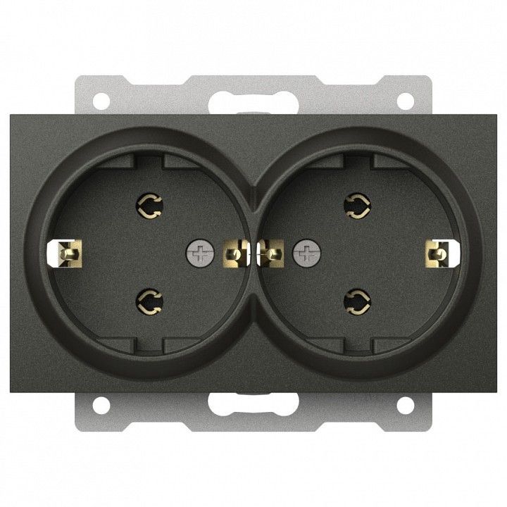 Розетка двойная с заземлением, без рамки Elbi Eleсtriс Zena Vega 609-011100-907