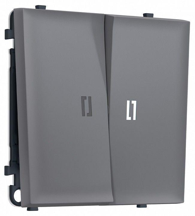Выключатель двухклавишный с подсветкой без рамки Ambrella Volt MS MS864015