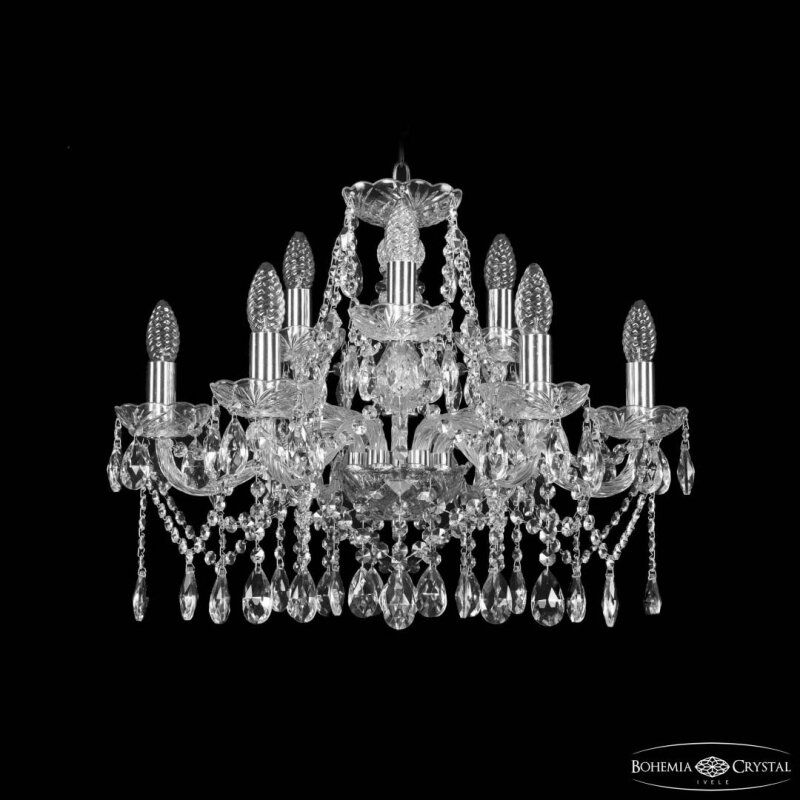 Подвесная люстра Bohemia Ivele Crystal 1413 1413/6+3/200 Ni