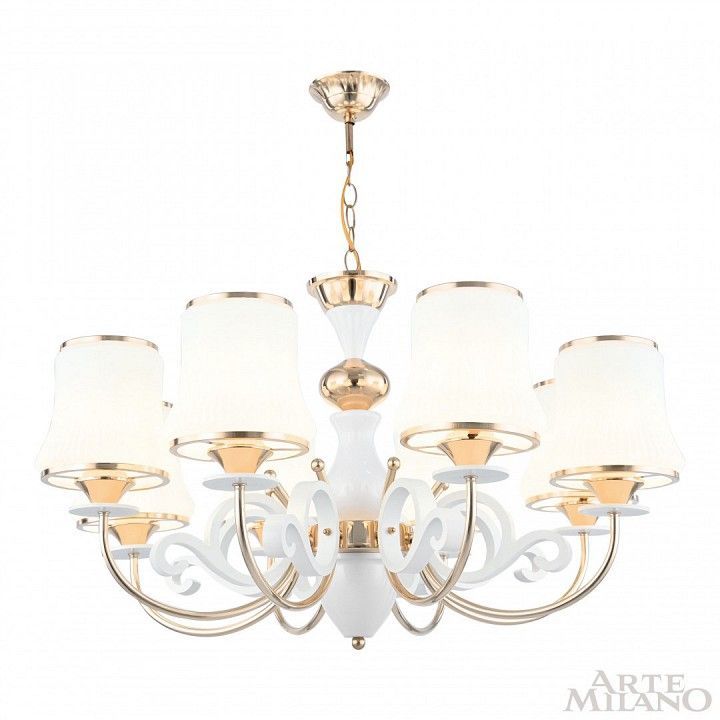 Подвесная люстра Arte Milano Florentia-1097 301097/8 Wh/Gd