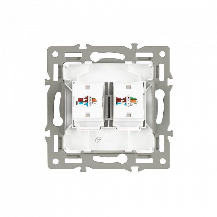 Розетка двойная RJ-12 и Ethernet RJ-45, без рамки Arlight SCT 045338