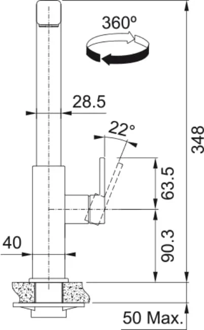 Смеситель Franke Mythos Nozzle нержавеющая сталь