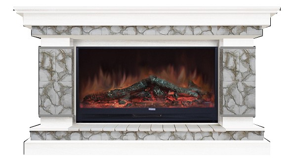 Комплект из электрокамина напольного и портала (143x45x82.5 см) Лорд Карелия Premier S86 ЛО000005