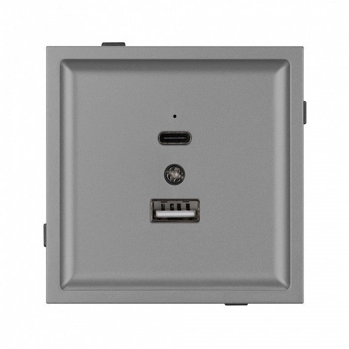 Розетка 2хUSB type A и C без рамки Arlight SCT-TENDO 054096