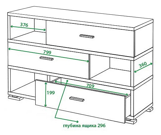 Тумба комбинированная Домино СБ-40/3