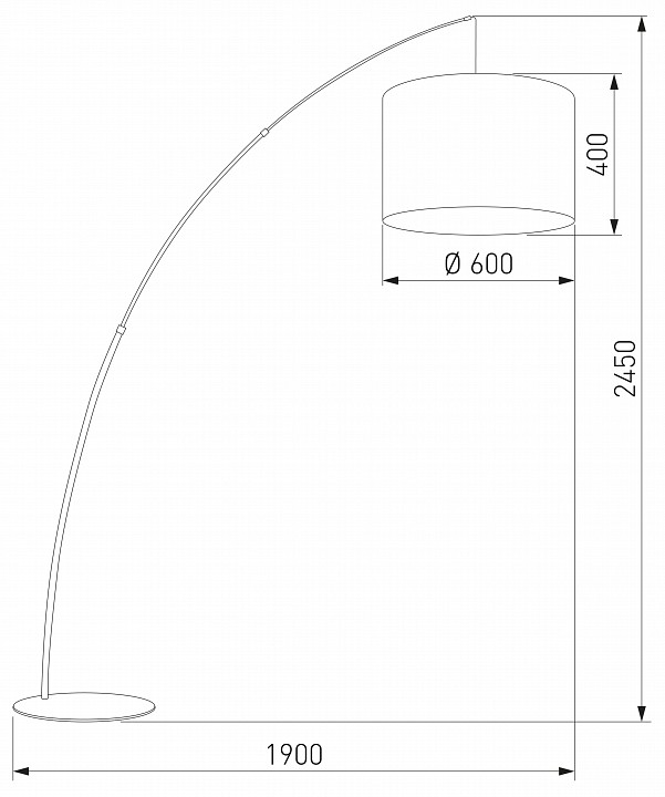 Торшер TK Lighting Moby 5487 Moby Gray