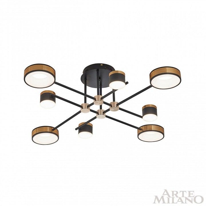 Потолочная люстра Arte Milano Ferrara-72040 272040/8 BK/GD