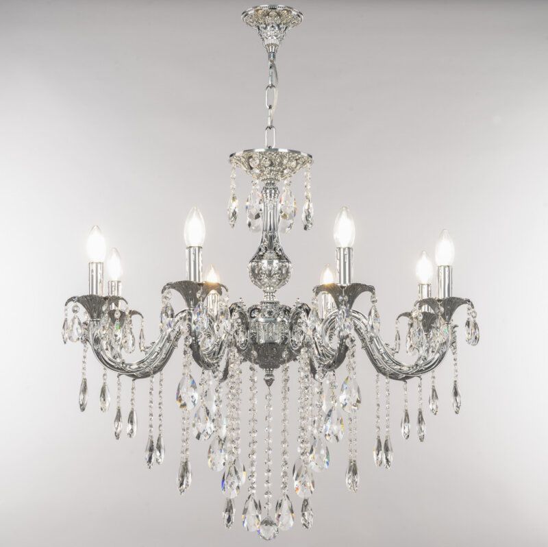 Подвесная люстра Bohemia Ivele Crystal AL7901 AL79101/8/250 B Ni