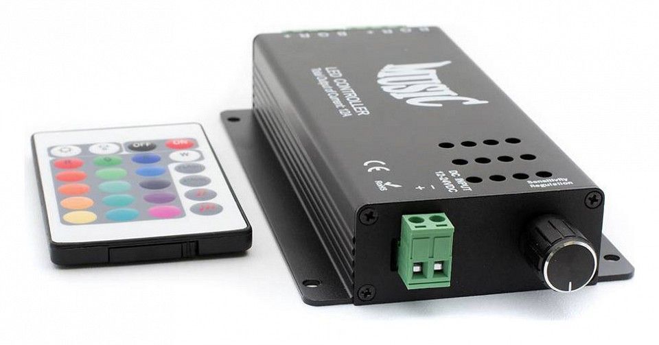 Контроллер-регулятор цвета RGB с пультом ДУ SWG IR IR-RGB-12A-music