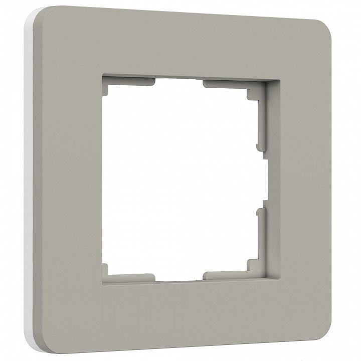 Рамка на 1 пост Werkel Split (дымчатый/белый, soft-touch) W0013067