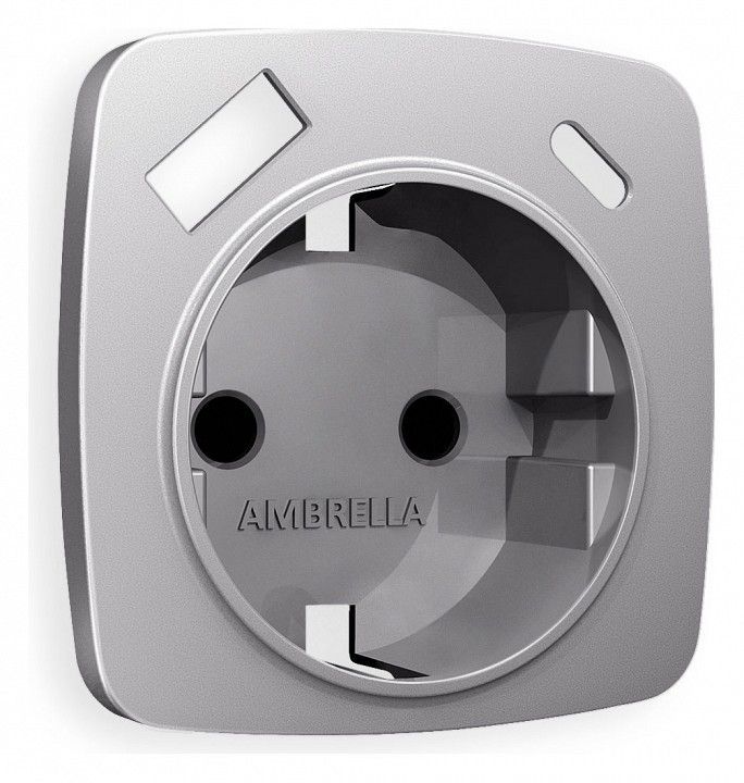 Накладка для розетки с заземлением и со шторками и 2хUSB type A и C Ambrella Volt OMEGA OP5100