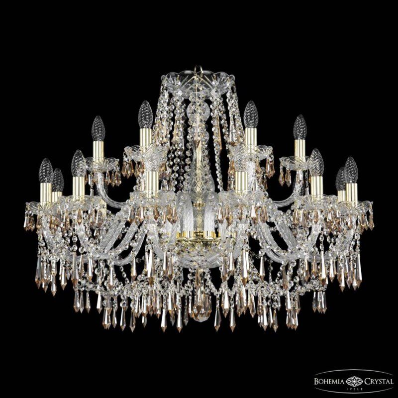 Подвесная люстра Bohemia Ivele Crystal 1403 1403/12+6/300 G K721