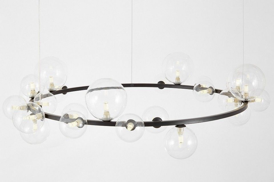 Подвесная люстра LUMINA DECO MERIDO LDP 7033-24 BK+CL