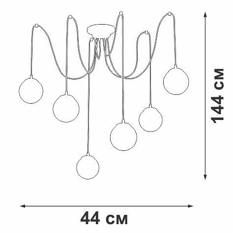 Подвесной светильник Vitaluce V4853 V4853/3S