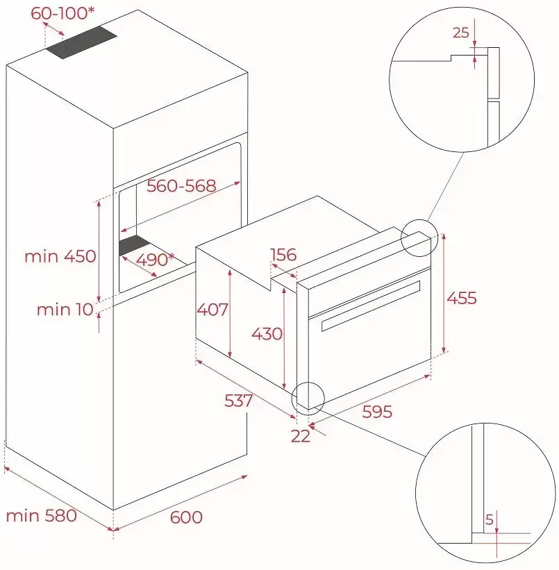 Встраиваемый электрический духовой шкаф Teka HLC 8400 STEAM GREY