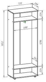 Шкаф платяной МФ Jazz С3 С-3СБ