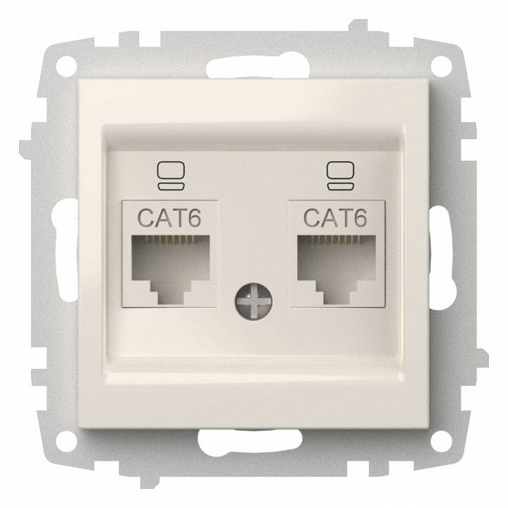 Розетка двойная Ethernet RJ-45 без рамки Elbi Eleсtriс Zena Vega 609-010200-248