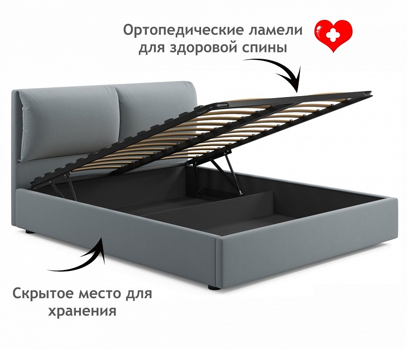 Кровать двуспальная Vita 2000x1600 с ПМ