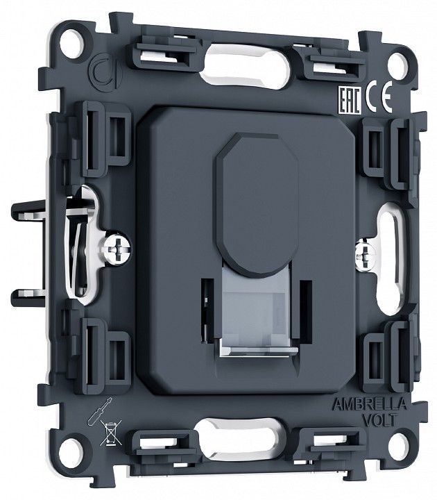 Механизм розетки телефонной RJ-11 со шторкам Ambrella Volt VM PR188