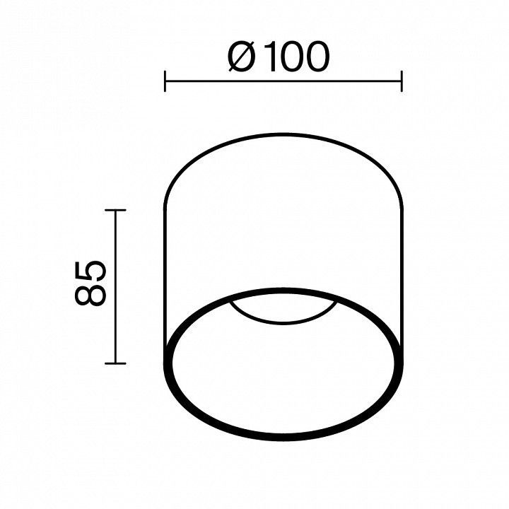 Накладной светильник Maytoni Technical Альфа C064CL-01-15W4K-D-RD-WB