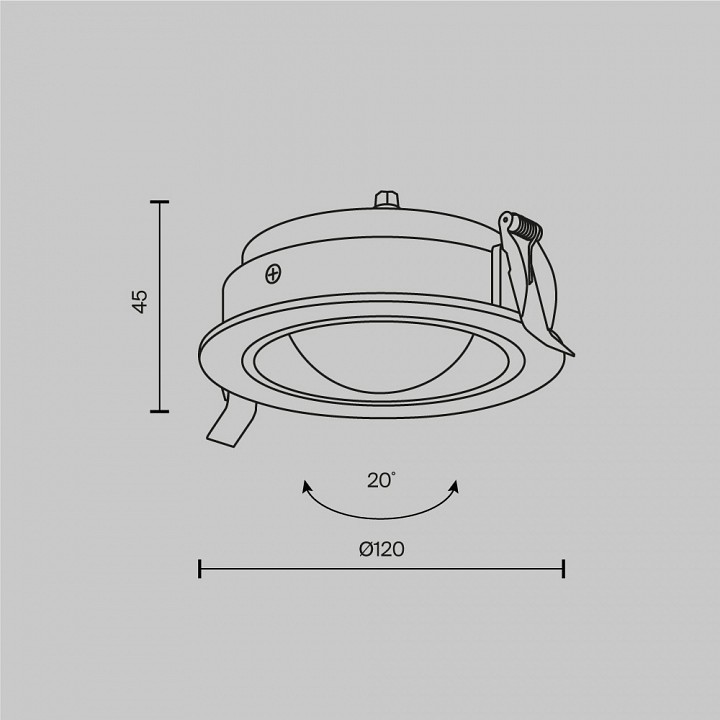 Встраиваемый светильник Maytoni Technical Lens DL105-12W3K-W