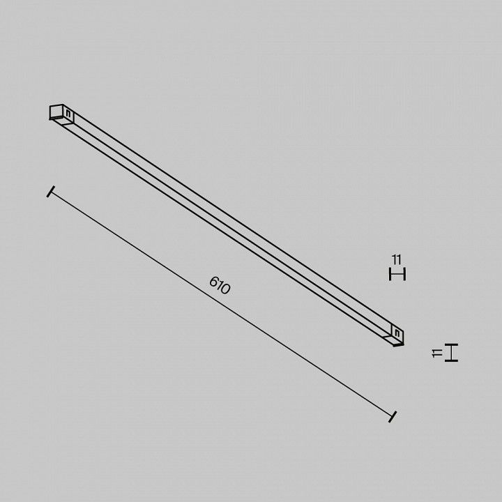 Накладной светильник Maytoni Technical Базис TR240-2-12W4K-B