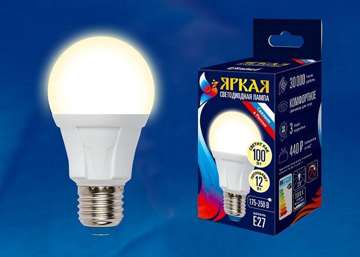 Лампа светодиодная Uniel FR PLP01WH E27 12Вт 3000K UL-00001526