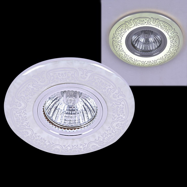 Встраиваемый светильник Reluce  09502-9.0-001MN MR16+LED3W WH/CR